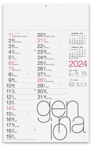 Calendario 2024, da parete, carta non patinata - 30 x 29 cm HOME